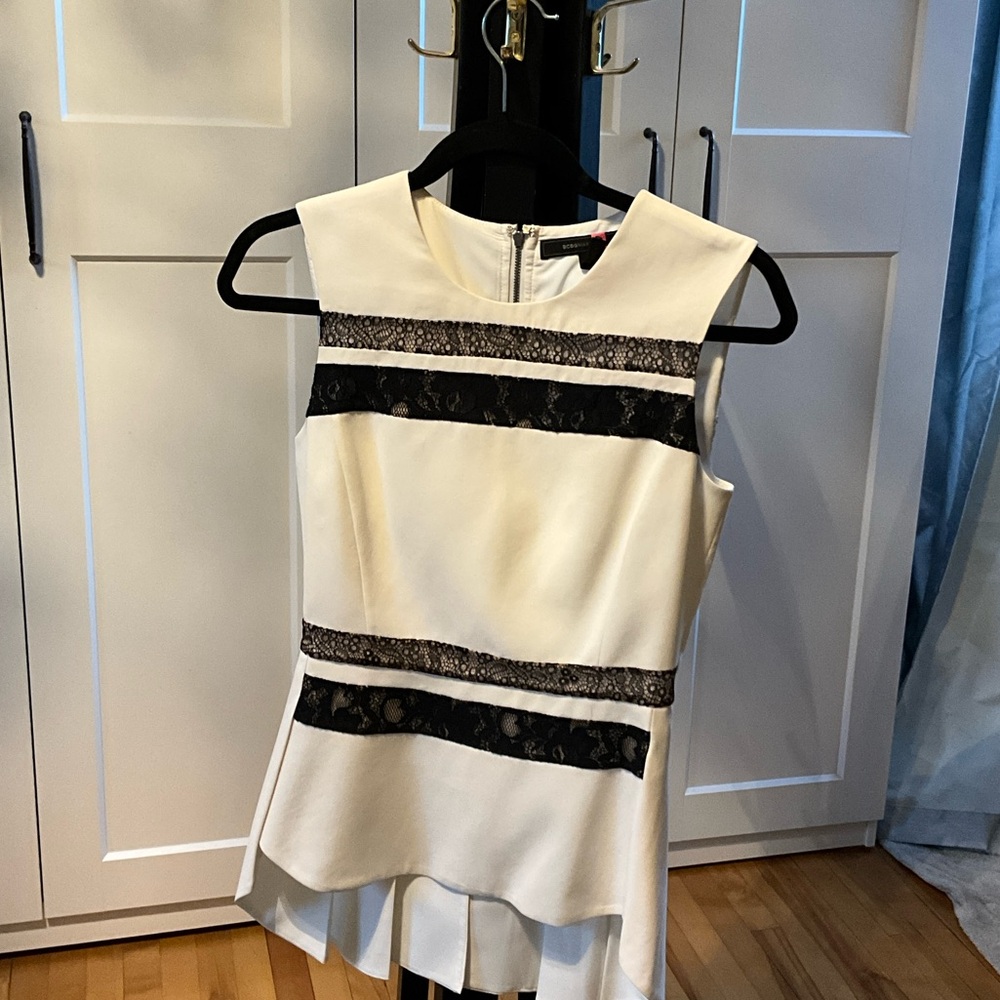 BCBGMaxAzria Cream Blouse